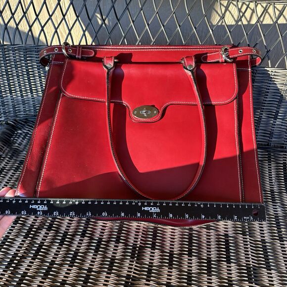 Mcklein Winnetka Laptop‎ Bag Work Bag Briefcase Red Classic - Picture 13 of 15